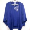 Nanso Kofta+blus+kjol, storlek M. Kornblå med benvitt mönster.