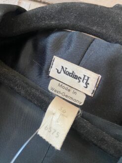 Vintage kavaj Nadine. H. rosa röd rutig med svart krage